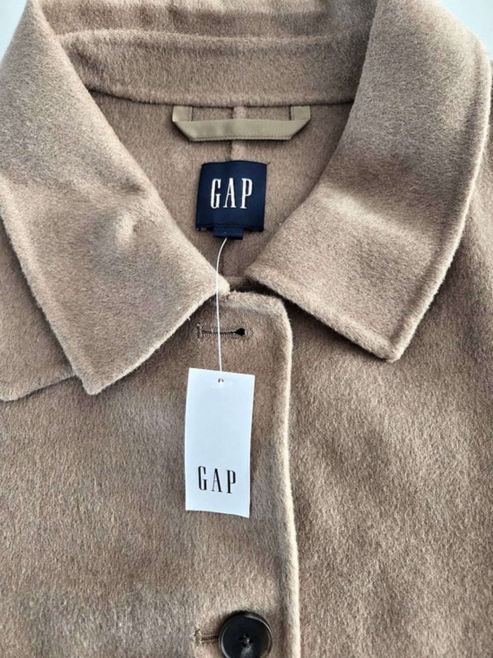 GAP Wool-Blend Swing Jacket in Brown Size Medium NWT